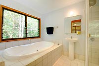 All our guestrooms have ensuite bathrooms - one features a lush double spa