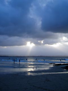 Sunset at the pass - a surfer's dream