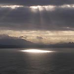 Sunset over the bay - Mount Warning in the background